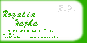 rozalia hajka business card